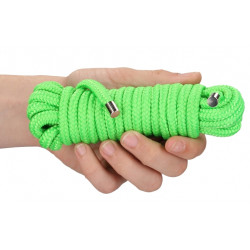 Ouch! Glow Corde de bondage phosphorescente Glow Rope 5M